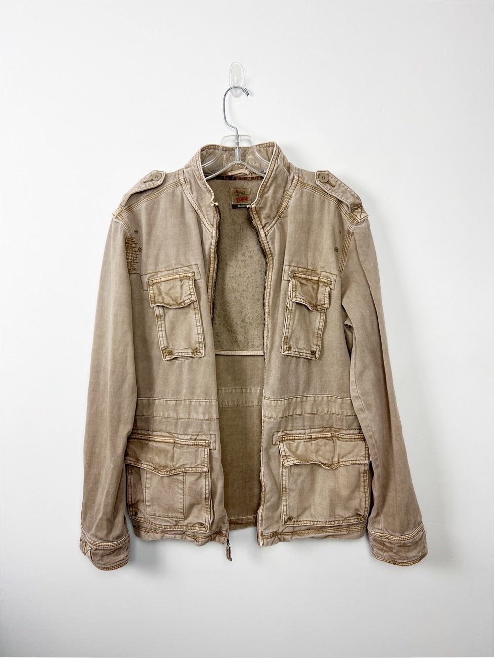 Y2K Triple Five Soul Cotton Field Jacket in Tan Fawn L